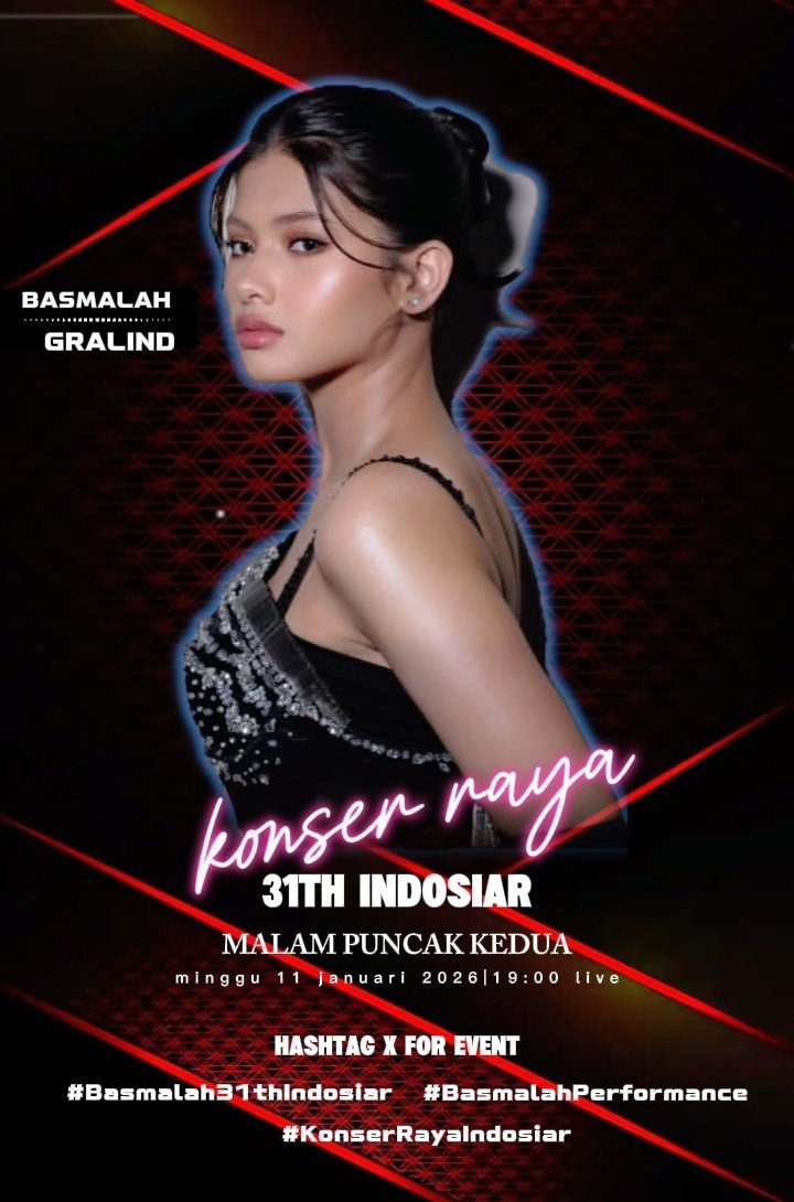 BgSquadTeam's tweet photo. 30 MINS TO GO! 🚨
​Watch Basmalah Gralind at #KonserRayaIndosiar Musical drama, dancing, and a special duet with Rizky Febian! 

​#Basmalah31thIndosiar #BasmalahPerformance #KonserRayaIndosiar

Join the fun: RT, RQT, &amp; REPLY! https://t.co/DkRLhhMz7Q