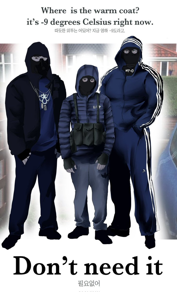 PoseuI's tweet image. 어쩐지 맨날 러시아 일진들 져지 하나만 걸치고 다녀서 안 추운가 했는데 얼어뎀져도 가오로 버티는 거였다니