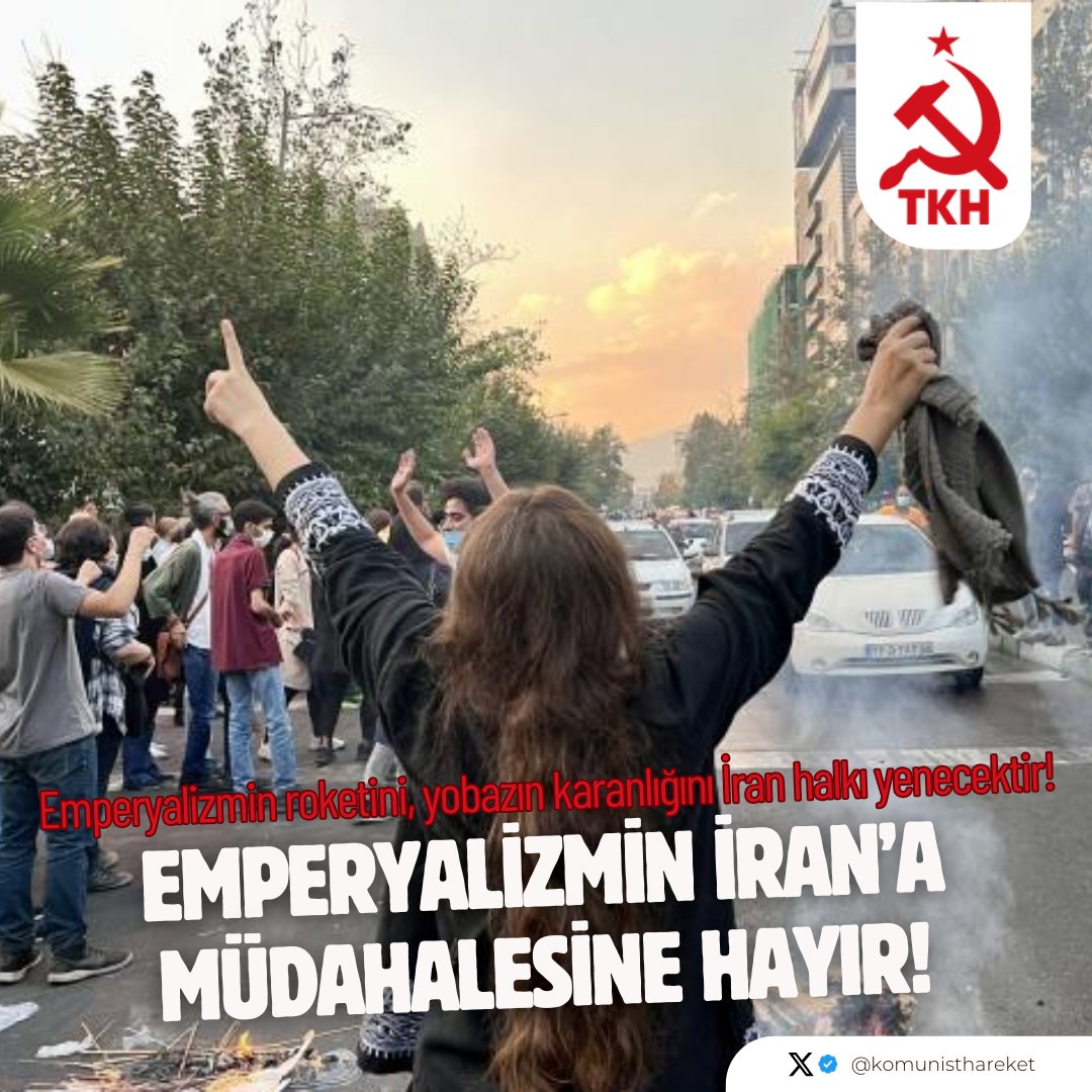 Emperyalizmin roketini, yobazın karanlığını İran halkı yenecektir!
EMPERYALİZMİN İRAN’A MÜDAHALESİNE HAYIR!

İran halkının mücadelesini istismar eden emperyalizme karşı Fars, Türk ve Kürt emekçilerini dayanışma içinde ortak mücadele vermesi çağrımızı yineliyoruz: İran’da tek yol,