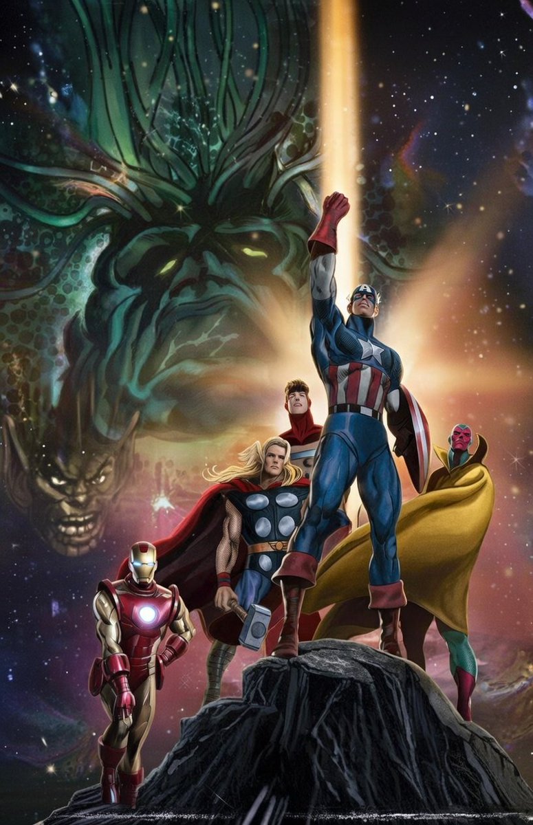 Zmarvel13's tweet photo. COMIC LORE STORY: Kree-Skrull War 👽⚔️🌌

​Two ancient galactic empires clash in a war that spans the stars. The militaristic Kree and the shapeshifting Skrulls reignite their eternal hatred—and Earth is unfortunately caught right in the crossfire as a strategic beachhead. 🌍🚀👽

​Paranoia strikes deep. With Skrulls hiding in plain sight (famously even disguising themselves as cows!) and Kree Sentries attacking, the Avengers are branded public enemies. Politicians turn against heroes, and trust becomes the first casualty of the invasion. 🕵️‍♂️🐮🏛️

​The conflict goes fully cosmic. From the Blue Area of the Moon to the heart of the Andromeda Galaxy, the Avengers and Captain Mar-Vell fight on multiple fronts. It is a desperate race to stop two massive alien armadas from obliterating humanity just to spite each other. 🌕✨🤜

​The war ends not with a punch, but with the mind. Rick Jones, the Avengers' sidekick, taps into the omnipotent "Destiny Force." manifestings Golden Age heroes and freezing the Kree and Skrull fleets in time, ending the threat with a burst of pure mental power. 🧠⚡🛑

​This is the saga that defined Marvel Cosmic. It proved the Avengers weren't just Earth's Mightiest Heroes—they were the galaxy's defenders. A masterclass in mixing political thriller vibes with massive space opera. 📖🌌🦸‍♂️

​From Avengers #89-97 (1971-1972) by Roy Thomas, Neal Adams, Sal Buscema, & John Buscema. The art by Neal Adams here is legendary. 🎨 #Avengers #KreeSkrullWar #Marvel #Comics #CaptainMarvel #NealAdams