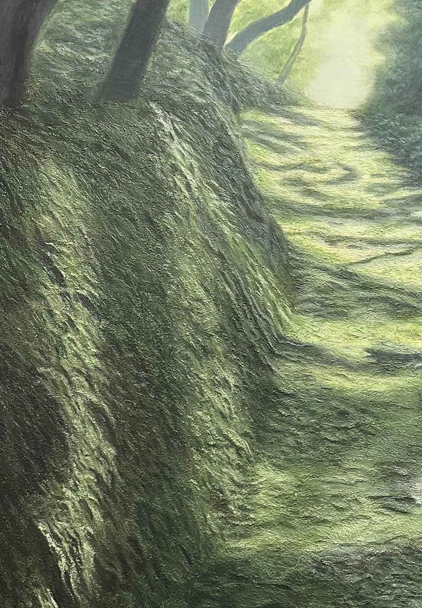 油彩の制作途中です(一部)。
マチエールを活かしながら描いています🖌️
#油彩 #oilpainting