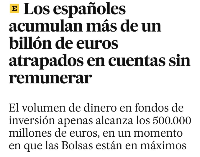 Como no va a haber socialismo con el nivel de catetismo financiero que existe en nuestro país.