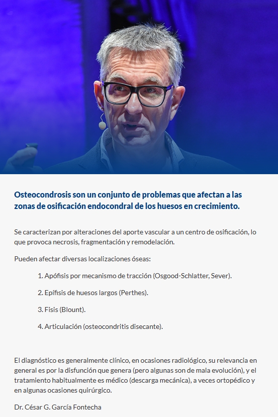 GRINDOPE's tweet image. 🦴Las osteocondrosis se caracterizan por alteraciones del aporte vascular a un centro de osificación, lo que provoca necrosis, fragmentación y remodelación.
🗣️Nos lo recordó el Dr.García Fontecha en el Grindope2025.
➡️Te esperamos en el #grindope2026 grindope.com