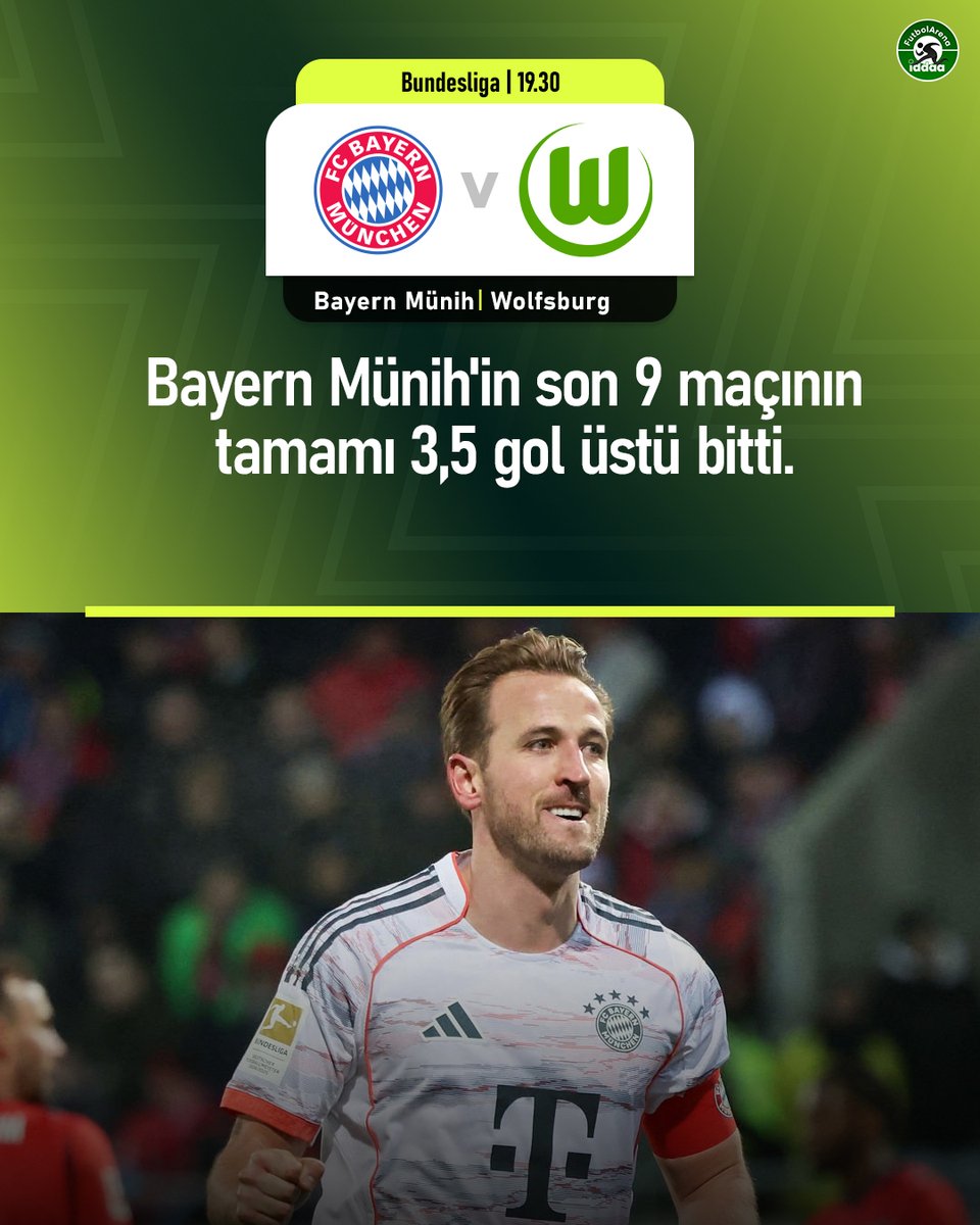 iddaafa's tweet image. ✍️ Bayern Münih'in son 9 maçının tamamı 3,5 gol üstü bitti.