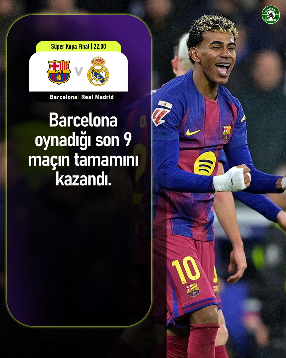 iddaafa's tweet image. ✍️ Barcelona oynadığı son 9 maçın tamamını kazandı.