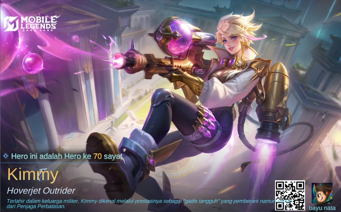 bayuComate's tweet photo. Saya baru saja mendapatkan Hero baru Kimmy di Mobile Legends: Bang Bang! Ayo berhadapan melawan Player MOBA terbaik dunia bersama-sama! 
https://t.co/tP4G8uxTK1 https://t.co/fitzLZiuAl