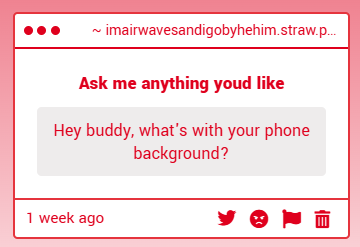 ImAirwaves's tweet photo. Background?
I have no clue what you're talking about
Hahah
 Cough Cough https://t.co/49CPAx2Z0K