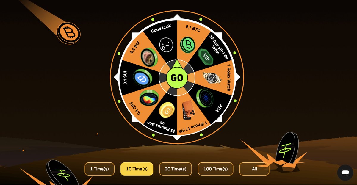 Dacă vă simțiți  norocoși, puteți să învartiți ruleta la #Blofin și să câștigați 0.1 #BTC , un Rolex, Un iPhone 17 sau multe alte premii: 🟡 Blofin ➢ Bonus de bun venit: partner.blofin.com/d/MrCrypto