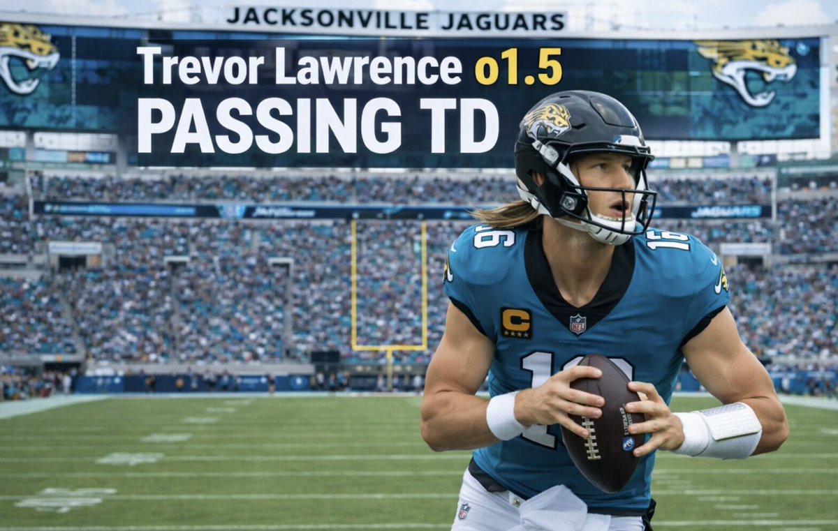 tophersbets's tweet image. AFC Wild Card Playoffs Bet of the Day 
Buffalo Bills @ Jacksonville Jaguars
Trevor Lawrence o1.5 Passing TDs @ 2.00

This number feels too high.
ESPN’s matchup predictor has this game almost dead even (50/50), which strongly points toward a competitive, pass-driven game script…