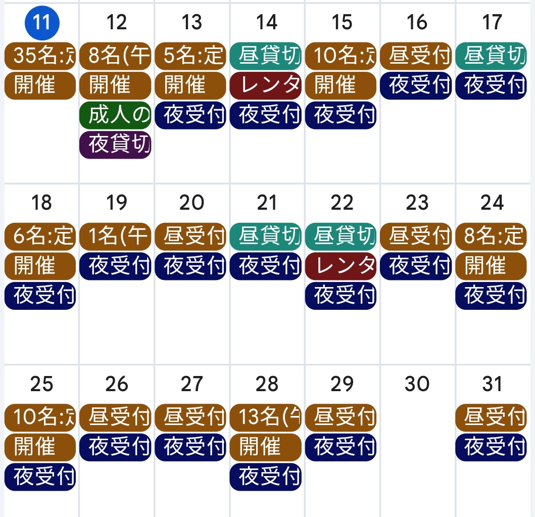 こんばんは、SURE SHOTです。
現在のご予約状況です。
12日㈪　現在8名(午後参加3名)
13日㈫　現在5名
14日㈬　貸切済
15日㈭　現在10名
16日㈮　受付中
17日㈯　貸切済
18日㈰　現在6名
19日㈪　現在1名(午後参加)

参加者まだまだ募集中✨
エントリーお待ちしております🎵