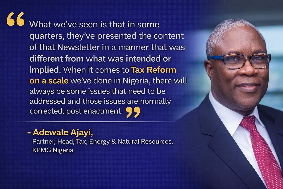 Rotankwot's tweet image. Really important quote from @KPMG_NG Partner Adewale Ajayi. You can watch the full interview here 👇🏽 

youtu.be/llJVgRBj01U?si…