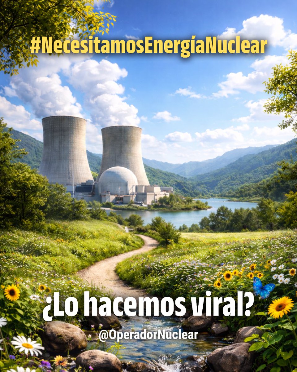 OperadorNuclear's tweet image. #NecesitamosEnergíaNuclear porque aporta electricidad continua y estable, con emisiones de CO₂ a lo largo de todo su ciclo de vida comparables a las de las renovables. Es una tecnología sostenible y respetuosa con el medio ambiente: requiere pocos recursos, ocupa poco territorio…