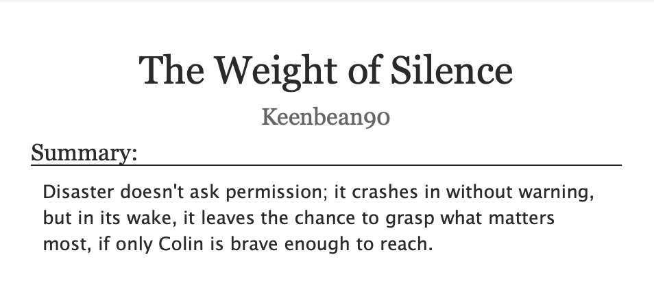 WrensSymphony's tweet image. Absolutely loved this fic ❤️‍🩹

archiveofourown.org/works/70194611…