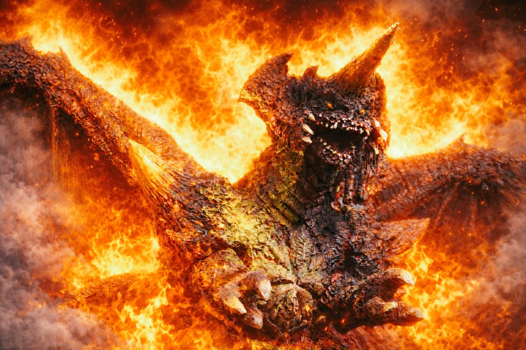 ゴジラオーナメント特撮大百科 完全生命体デストロイア完全体 バトル