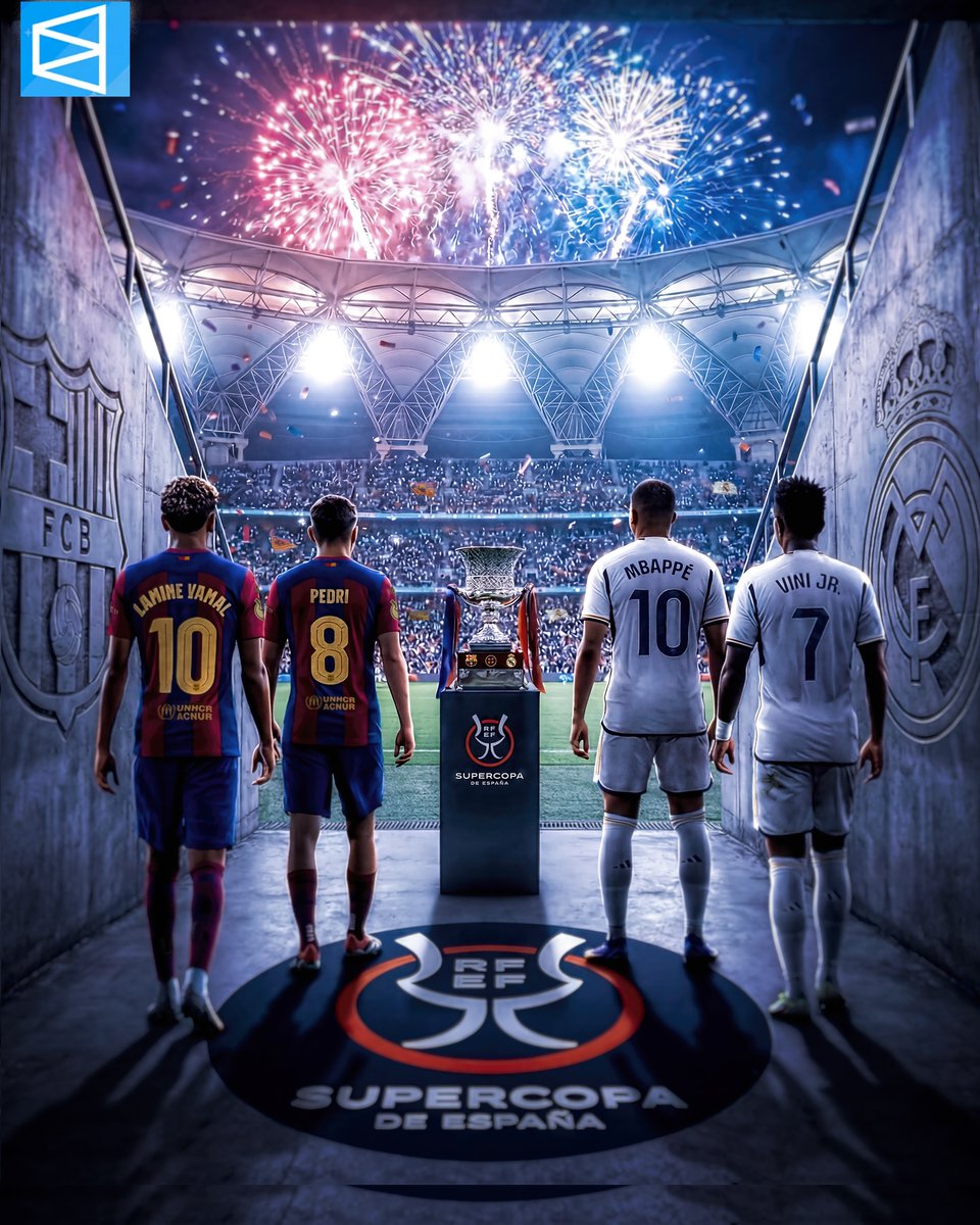 🔥⌚️IT'S TIME⌚️🔥

Barça vs Real tonight in the Spanish Supercup🇪🇸 Is there ANY better matchup in football❓

For the 4TH straight edition, these giants clash in the final! Last year? Barça dominated 5-2 !!

Who lifts the trophy this year❓ 

Barça or Real❓

Like this post and