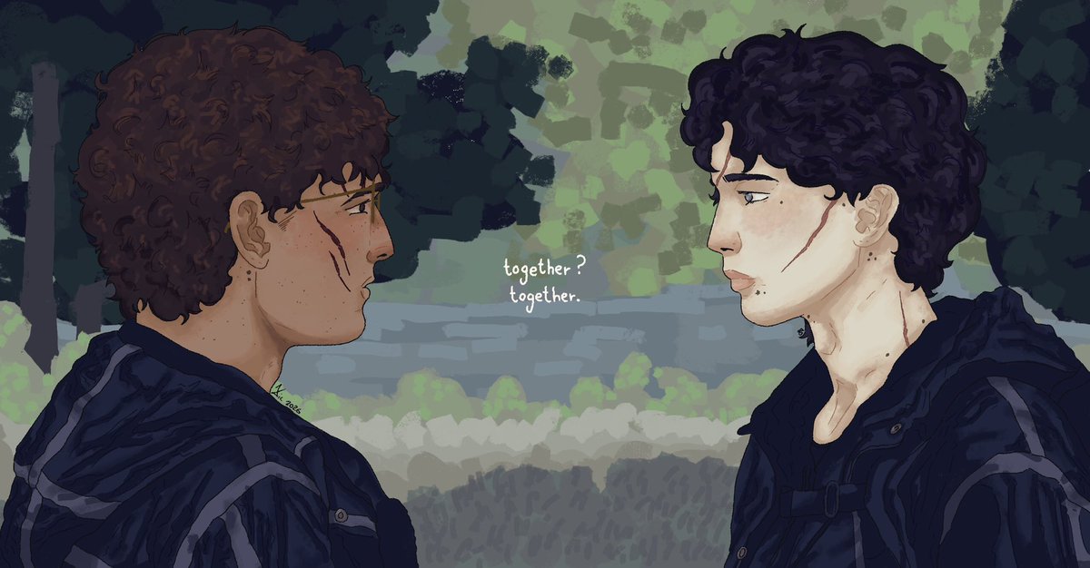 blueghosty_'s tweet image. #jegulus as everlark art I did for the incredible @ROSIERKILLS