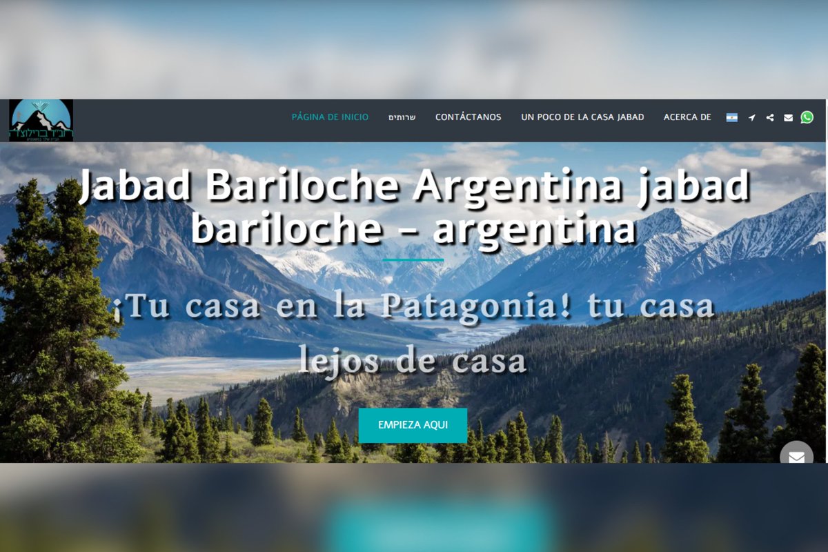 sicariodeperon's tweet image. La web de la Jabad Lubavitch en Bariloche: la leyenda en la página principal está lejos de ser una joda: chabadbariloche.org/t-es-ar/