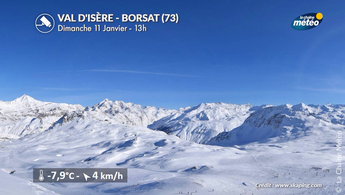 La journée de #ski idéale dans les #Alpes. Du plein #soleil 😎, de la #neige ❄️ fraîche de qualité et en abondance... Mais, attention au fort risque d'#avalanche !