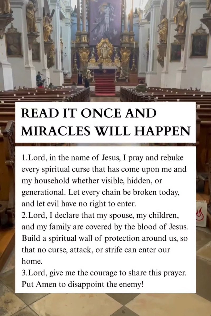 Cath0licP0dcast's tweet image. READ IT ONCE AND THE MIRACLES WILL HAPPEN
