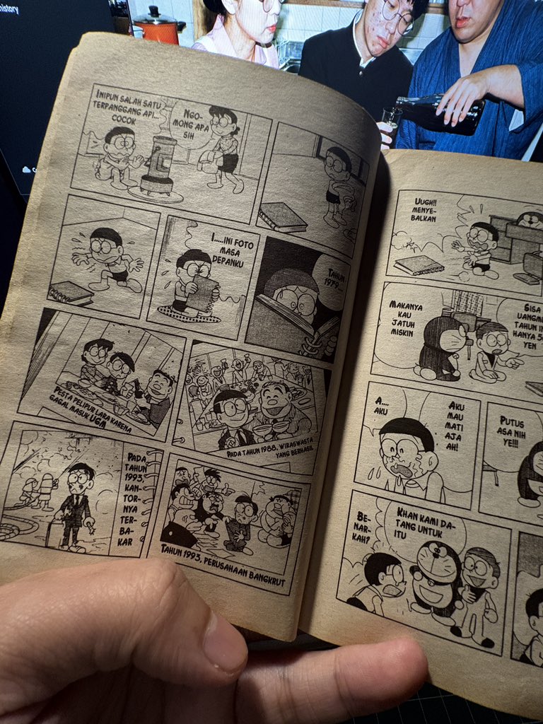 beranalogi's tweet image. Fun fact: Nobita pernah gagal masuk UGM di thun 1980an.