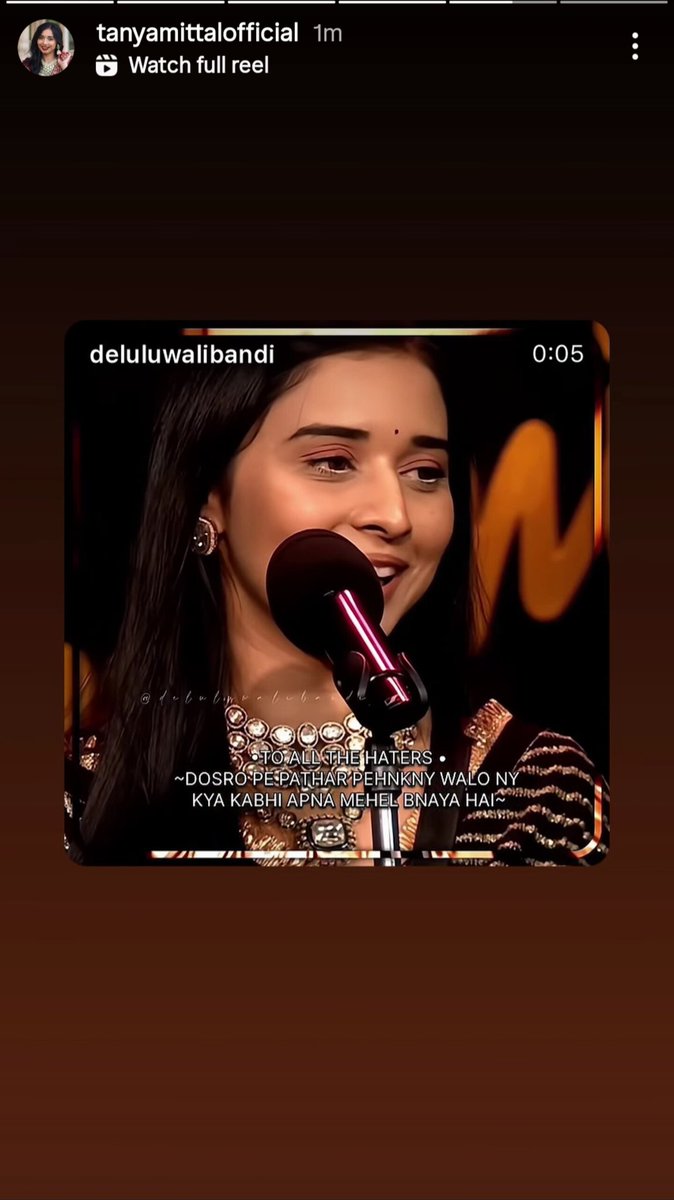 Tum paragraph likho aur hum ek hi story se tumhare jaise 100 ko jawab de dege 🔥

“Dusro pe pathar phenkne walo ne kya kabhi apna mahal banaya hai !!”

#TanyaMittal𓃵 #TanyaMittal