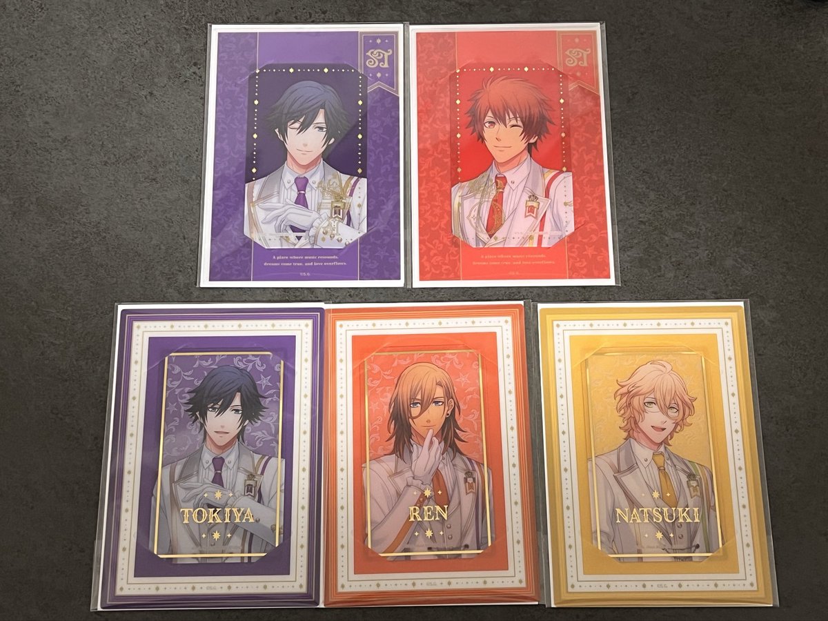 mqruta's tweet photo. 【交換】うたプリ ワンダーランド UTA☆PRI WONDERLAND WL 
15th

【譲】
①缶バッジ
音也 トキヤ  セシル 翔
蘭丸 カミュ

②ビジュカ （☆スペシャル）
☆トキヤ、音也
ノーマル トキヤ レン 那月

【求】
同種 真斗＞ シオン（各1）

🏣郵送交換 希望

よろしくお願いします( ¨̮ ) https://t.co/nGfn2bpuOv