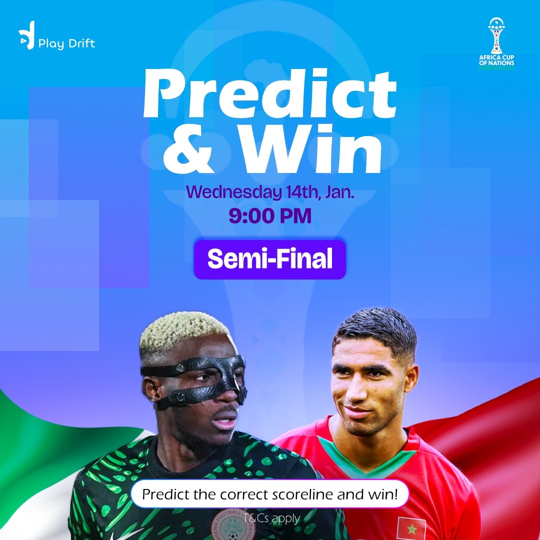 Nigeria takes on Morocco this Wednesday 🇳🇬⚔️🇲🇦

Who are you backing? 👀
2K Each for 2 Winners 

Drop your score predictions below
 
To qualify:
❗ Follow us
⚡ Like, tag your friends &amp; RT
⏰ Closes at kickoff
❌ No multiple entries