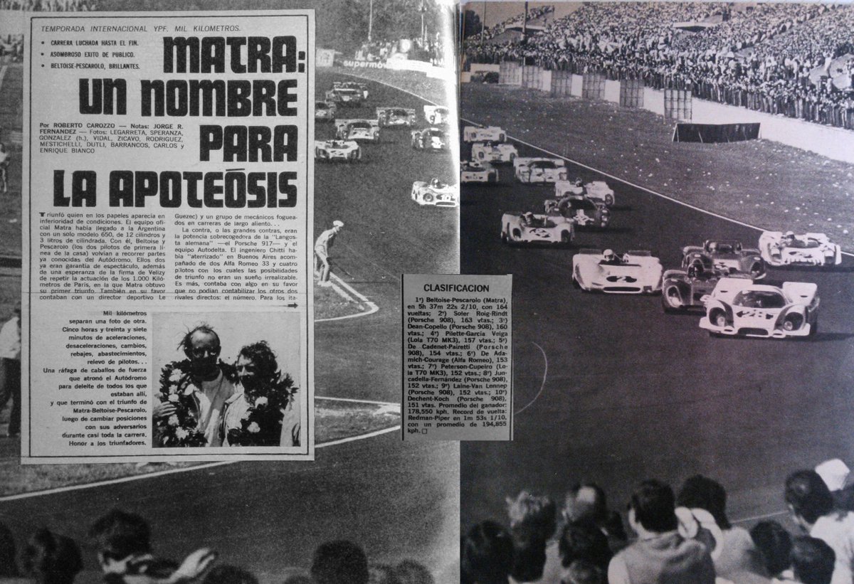 PatoG82's tweet photo. Nota de revista El Gráfico 🔗 https://t.co/Kh0Xa3EosU
#JeanPierreBeltoise #EnriPescarolo #Matra650 #RevistaElGrafico https://t.co/9jD8BrhcFi