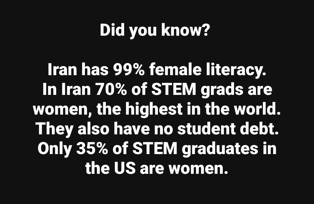 Bushra1Shaikh's tweet image. For a group endlessly smeared as "mad mullahs," they seem remarkably committed to educating Iranian women. An inconvenient reality for the Pahlavi caricature crowd.