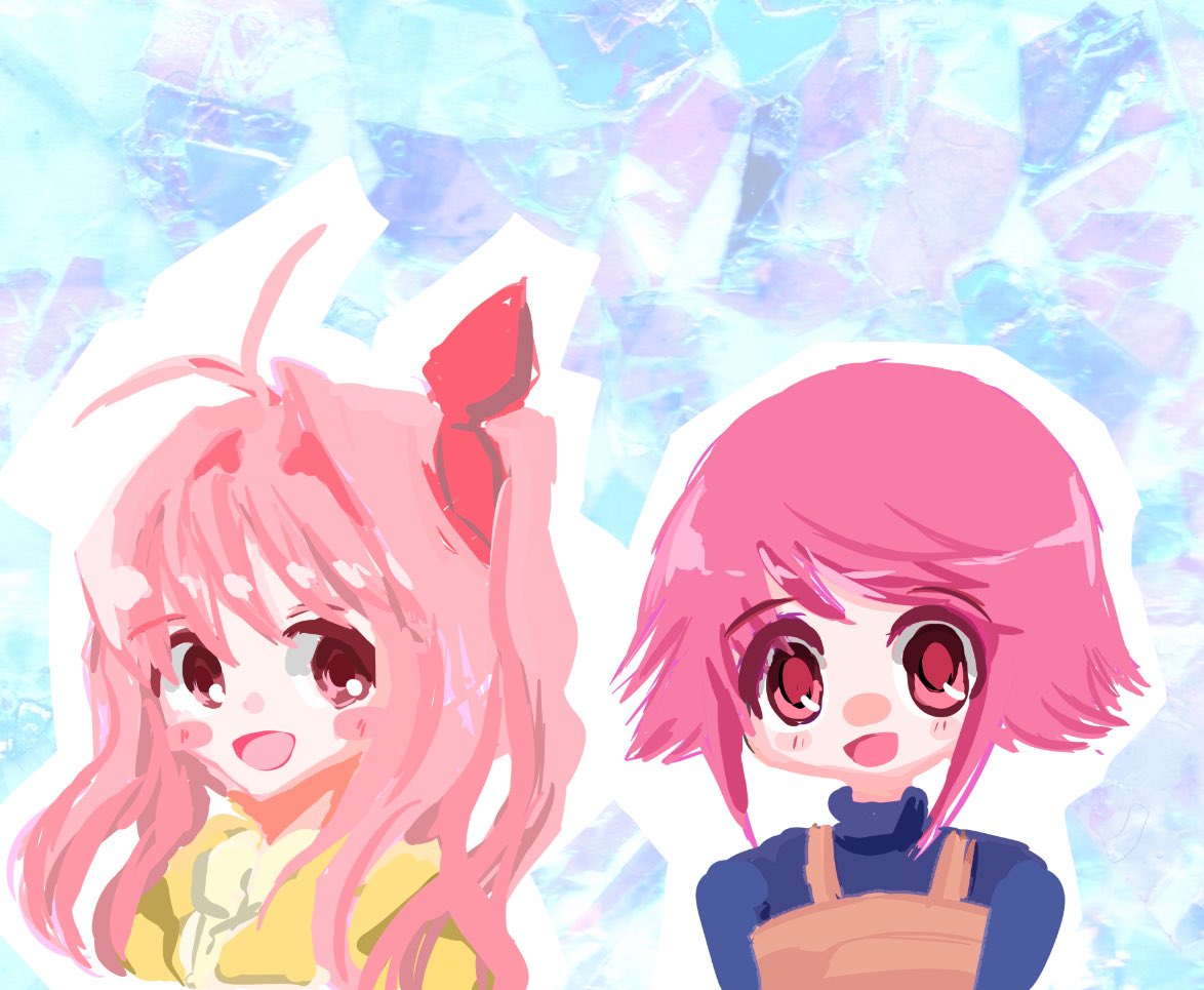 kaeneba's tweet image. 世莉架ちゃんと梨深ちゃん