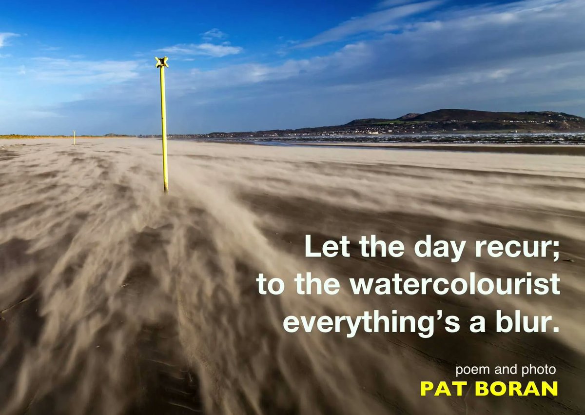 A Bull Island haiku

Let the day recur;
to the watercolourist
everything’s a blur.

Pat Boran