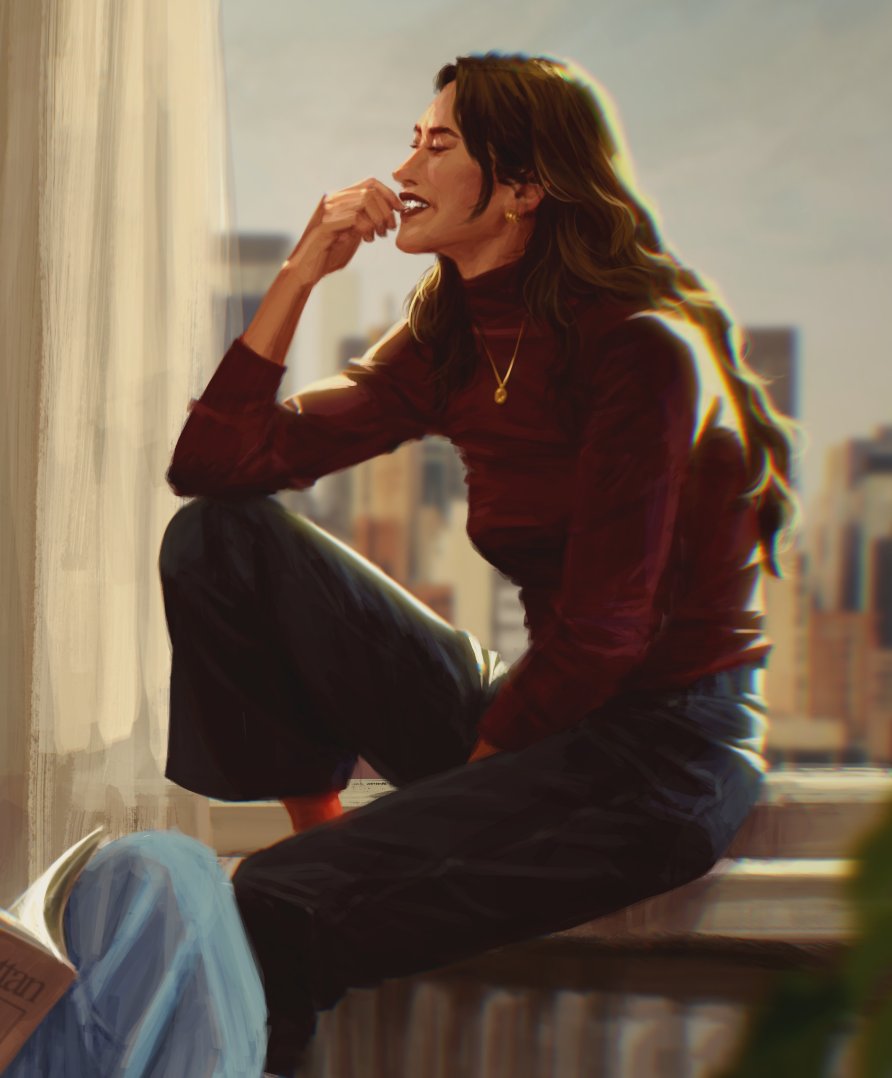 main characters from my lesbian vampire friends to lovers romance novel debuting january 24th :) art courtesy of the brilliant <a href="/thezenanna/">Anna 🌼</a>