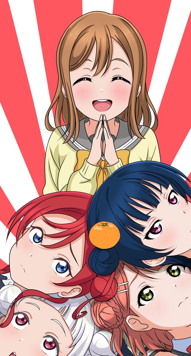 loveliveluckysk's tweet image. 今日は鏡開きずらよ～？
※ヘアーお団子は食べられません