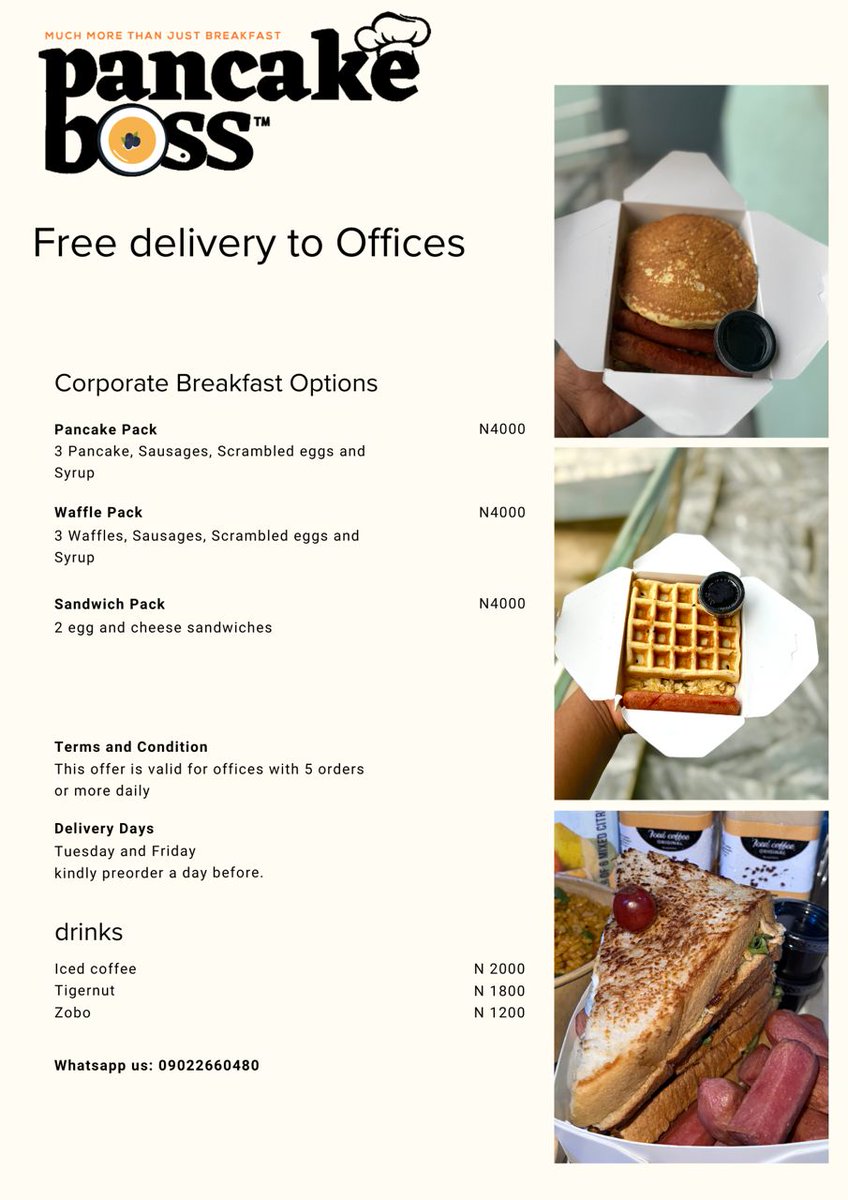 pancake_boss_'s tweet photo. 9-5ers!!!!
I have a very SWEET deal for you!!!
Stop eating biscuits as breakfast 😆

Send us a DM to order for this week https://t.co/El0NNKfeix