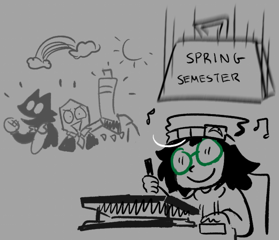 my semester starts again tomorrow... crying 