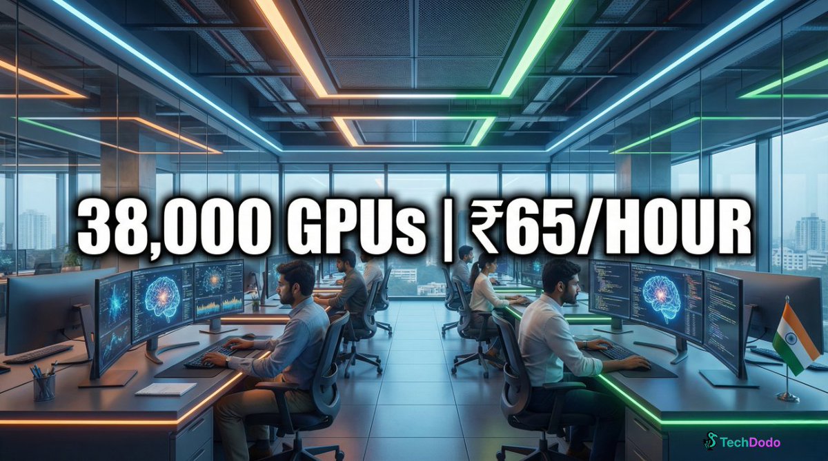 techdodo_in's tweet photo. India deployed 38,000 GPUs at ₹65/hr.

AWS charges ₹300+. Azure charges ₹500+.

Your AI startup's compute excuse just died.

Here's how to access it 👇
https://t.co/xXbkn9U5PL
#IndiaAI #AIStartups https://t.co/DtQB1bxDmy