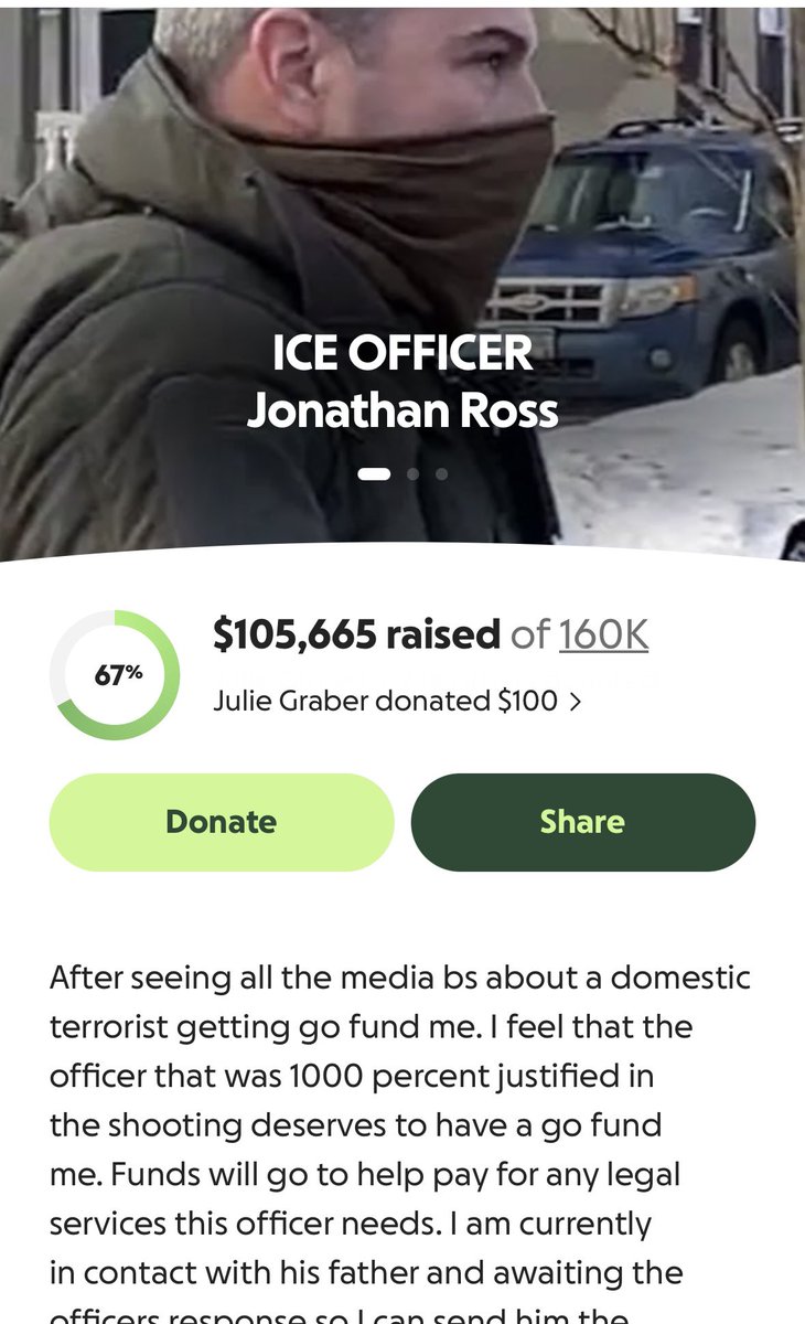 JSweetLI's tweet image. NEW: It appears billionaire Bill Ackman has donated $10k to a GoFundMe for Jonathan Ross, the ICE agent who killed Renee Good. 

Ackman has reposted the fundraiser but hasn’t posted about his own donation.