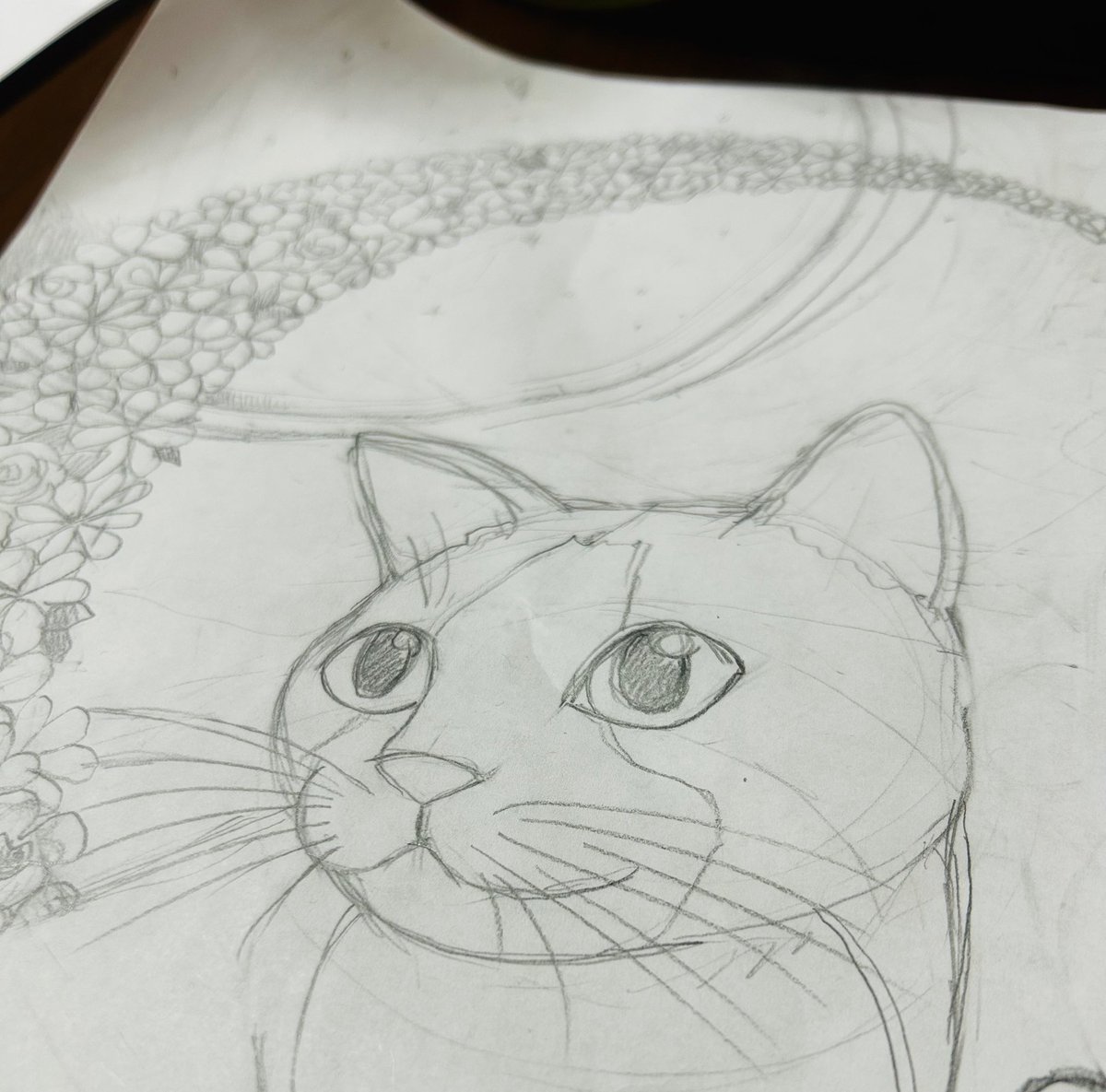 年末から咳風邪。まだ咳がでるけど、やっと下絵を描き始めた
ところが今度は右腕肘が炎症起して動かすと痛い。痛み止めと湿布で痛みを抑えるけどまだ痛い。〆切間に合うか不安になってきた〜