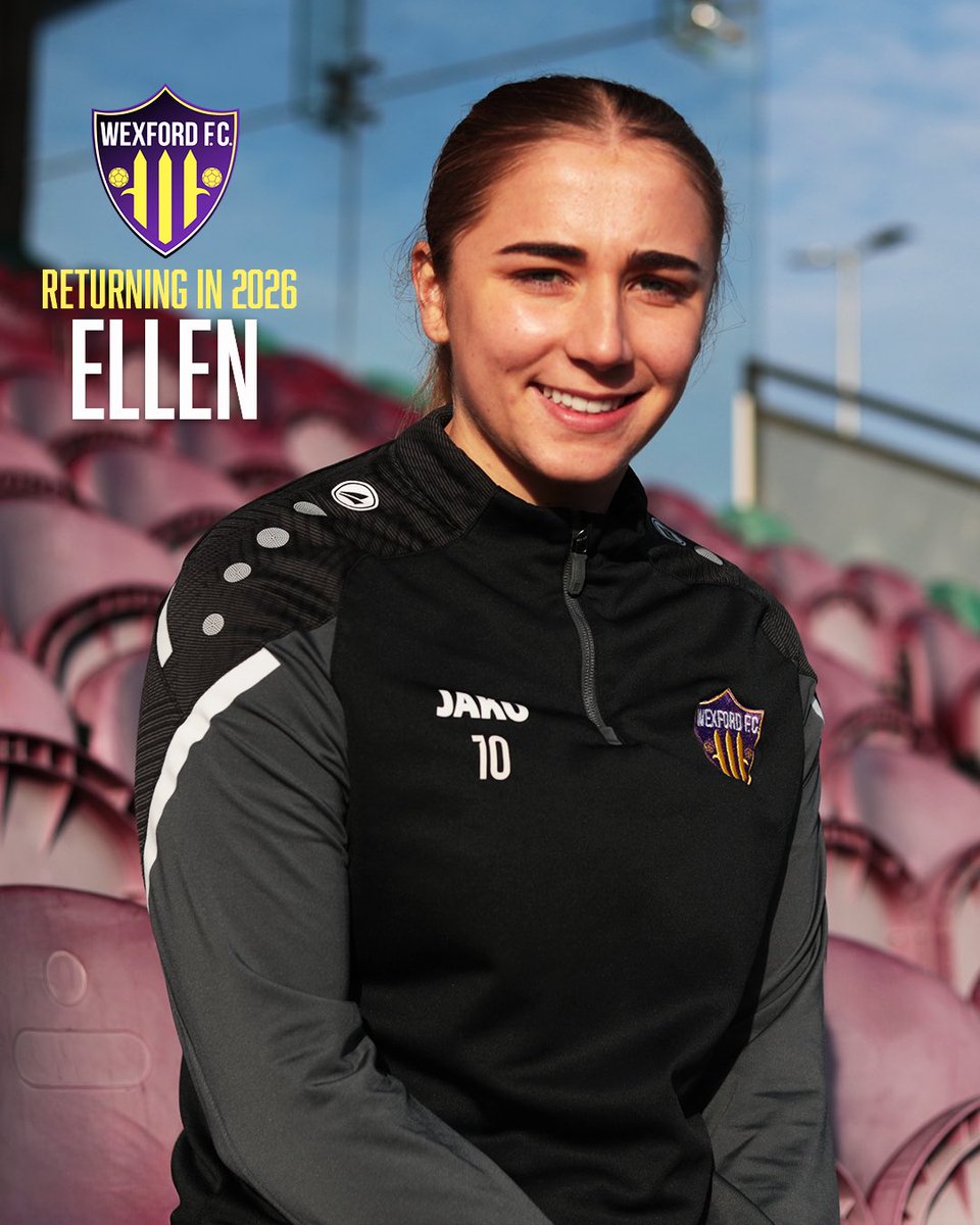 🟣 Wexford FC Women are delighted to confirm the return of Ellen Molloy for the new 2026 season.