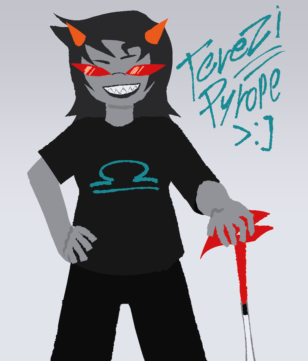 temmiestTemm's tweet image. quick terezi doodle!!