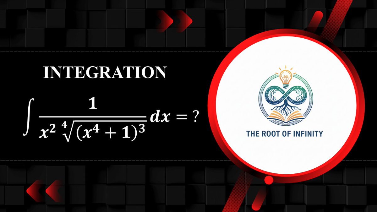 parth_hirpara05's tweet photo. Every complicated integral is hiding a simple idea.
This one looks wild, but a smart substitution makes everything fall into place.
Train your eyes to see structure, and math becomes art.
Comment answer ⬇️
#MathThinking #Integration #Calculus #maths #problem #logic https://t.co/tpPPYRsvzf