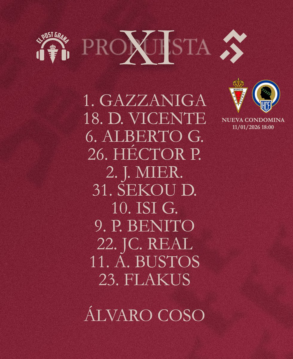 💥📝 PROPUESTA ALINEACIÓN 📝💥

✍🏻 PROPUESTAS de alineaciones para el partido de hoy a las 18:00 🆚 <a href="/cfhercules/">Hércules CF 💙🤍💯</a> de la jornada 19 en <a href="/Primera_RFEF/">Primera Federación Versus e-Learning</a>.

🖌 <a href="/Antonio_lb99/">Antonio.</a>, <a href="/avomirallesf/">Avo Miralles Fontes</a>, <a href="/alvarocoso/">Álvaro Coso</a>, <a href="/Vctr333/">Víctor</a>.

👇🏻 Dejadnos vuestra opinión en comentarios.