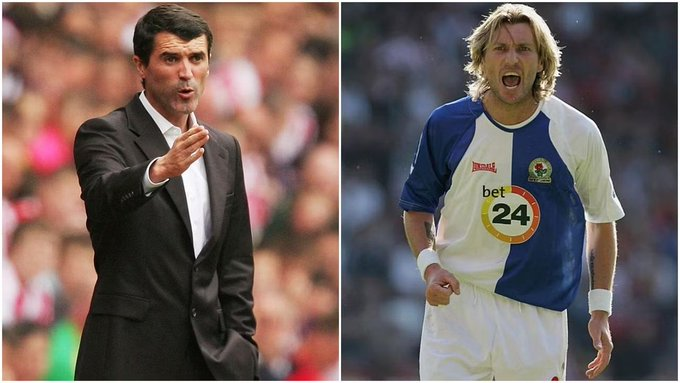 FootballTalkHQ's tweet image. 🗣️ Roy Keane on the time he thought about signing Robbie Savage: 

“I rang Mark Hughes. Robbie [Savage] wasn’t in the Blackburn team and I asked Mark if we could try to arrange a deal. Sparky said: ‘Yeah, yeah, he’s lost his way here but he could still do a job for you.’…