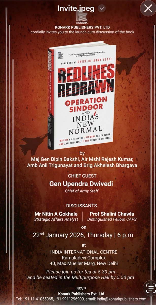 AmbTrigunayat's tweet image. Much has been written on #OpSindoor and more will be written and researched on #India’s #NewNormal &amp;amp;resolve against #Terrorism  especially #CrossBorderterrorism but this book will give you a holistic flavour. Not because I am a co author with three other distinguished soldiers