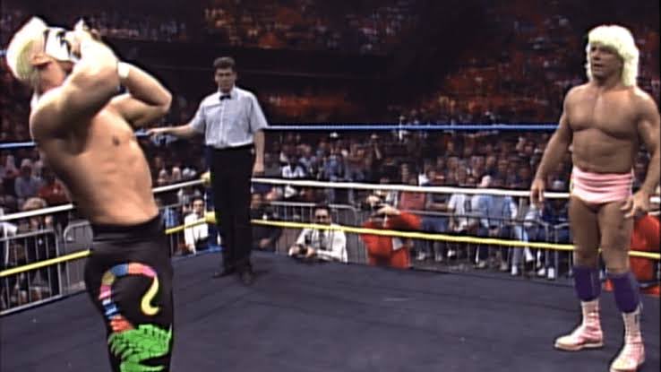 OTD_in_WWE's tweet photo. Ric Flair: "Sting believed the Black Scorpion angle had ruined his reign. He was right

"We still weren’t drawing, and Herd made a change. Just like every other time WCW needed a designated hitter to go to the plate and drive home a run, they came to me"

JR: "As much as I love Naitch, Sting didn’t need to lose a title as quickly as he did"

Read my detailed article on why Sting was stung by the bad Black Scorpion angle:
https://t.co/ryXdobMkGV