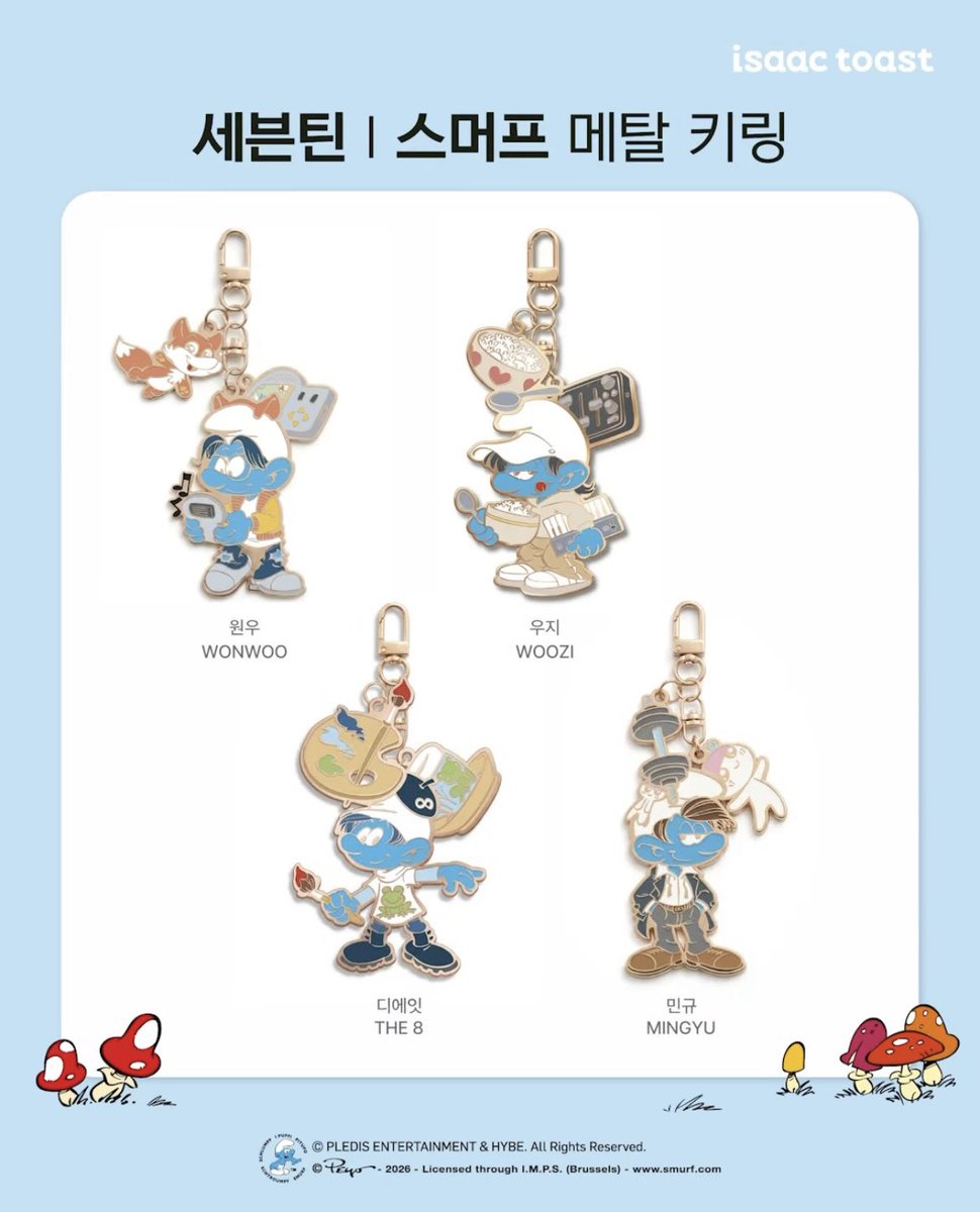 ミンギュ SEVENTEEN イサックトースト ジョンハン スマーフ エスクプス