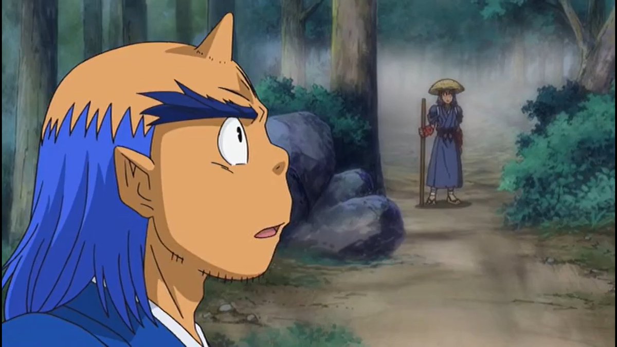 NuiRohan's tweet image. aobozu looking at mini aobozu