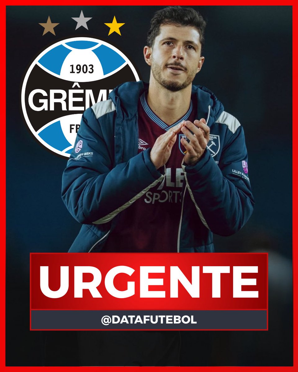 DataFutebol's tweet image. URGENTE! 🚨 

O Grêmio está em negociações para contratar o meio-campista GUIDO RODRIGUEZ, do West Ham!

O clube inglês está a disposto a liberar o atleta, e o jogador está ansioso para se transferir e conseguir jogar pensando na Copa do Mundo.

Via @SportsPeteO