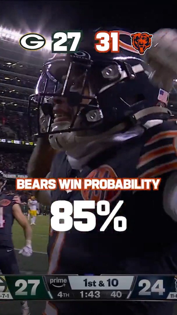 The @ChicagoBears just keep finding ways to win.