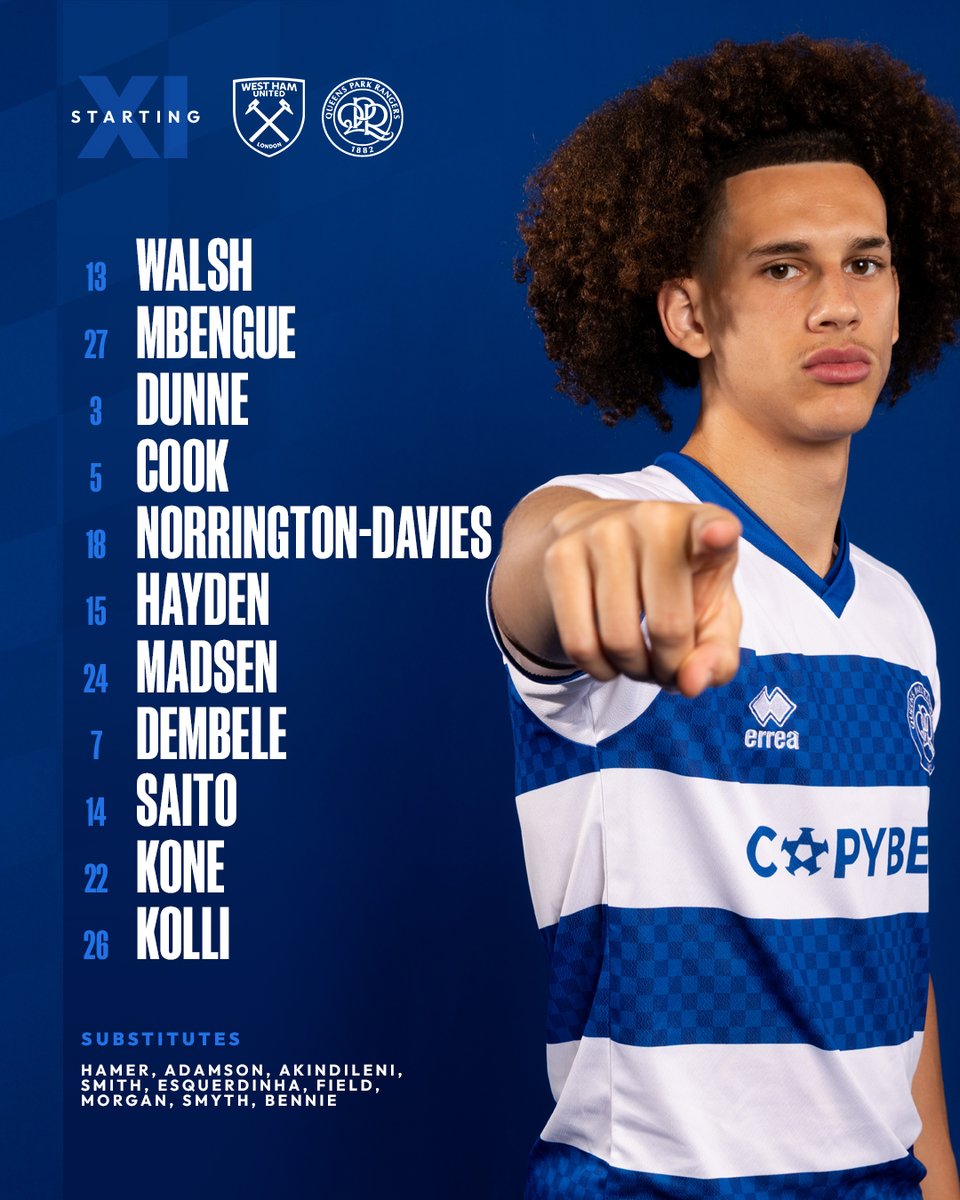 QPR's tweet image. Team news is 𝗜𝗡! 🗞️